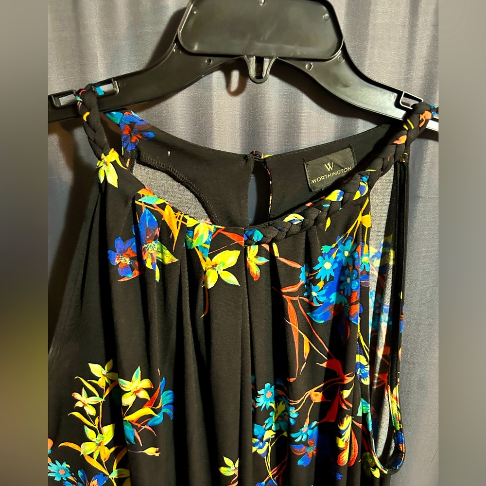 Large lightly worn summer dress . Can be worn to a wedding as well